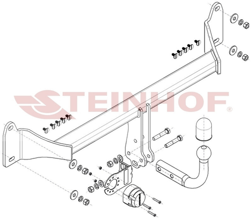 Фаркоп на BMW X2 F39, в т (паспорт и сертификат в комплекте)(без электрики) Steinhof.B-086
