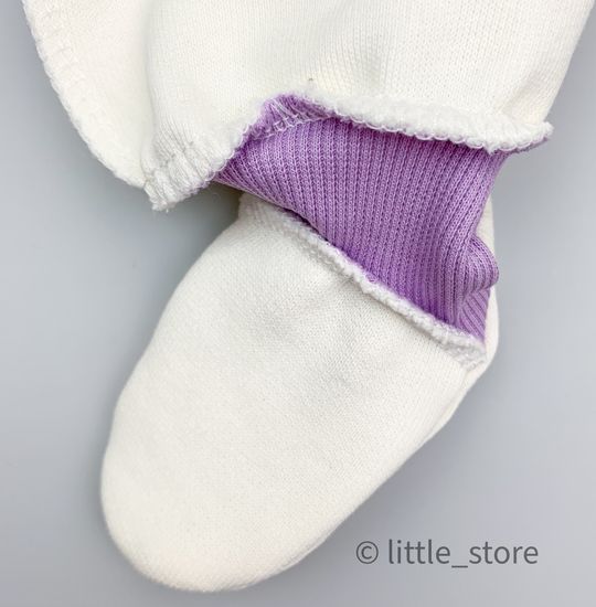 Комбинезон утепленный "Зайкины истории" молочный с лиловым