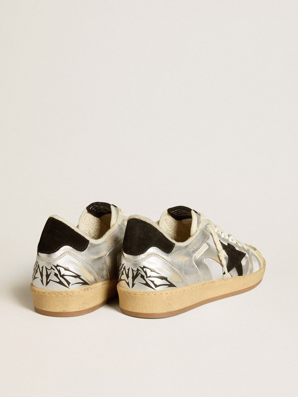 Кеды Golden Goose Ball Star из серебристой кожи