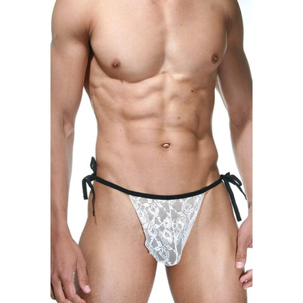 Мужские трусы танга белые кружевные LaBlinque LB15275