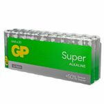 Батарейки GP Super, AAA (LR03, 24А), алкалиновые, мизинчиковые, КОМПЛЕКТ 20 шт., 24A-2CRVS20, GP 24A-2CRVS20
