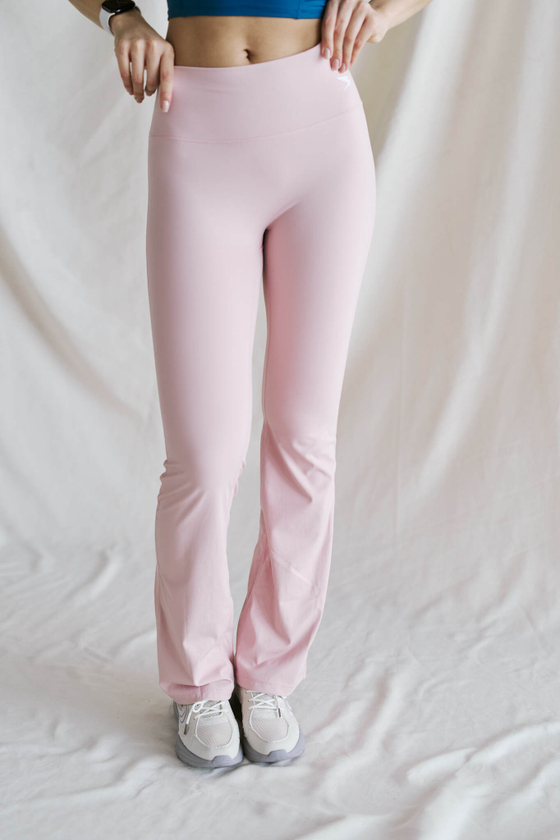 ЛЕГГИНСЫ КЛЕШ STRIPE (розовый)