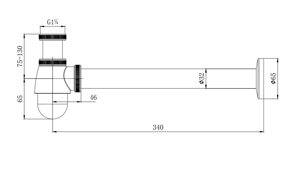 Сифон для биде AQUATEK AQ6018CR