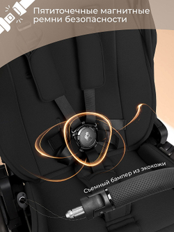 Детская коляска 2 в 1 Sweet Baby SBL Orso 427635 Black