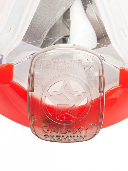 Маска полнолицевая Sargan Галактика премиум прозрачная/красная/прозрачная