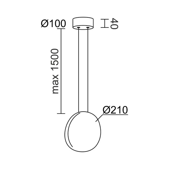 Подвесной светодиодный светильник Ledron 9203P/1B Black