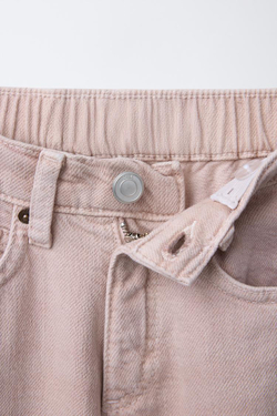 ZARA ДЖИНСЫ КАРГО С КАРМАНАМИ, РОЗОВЫЙ