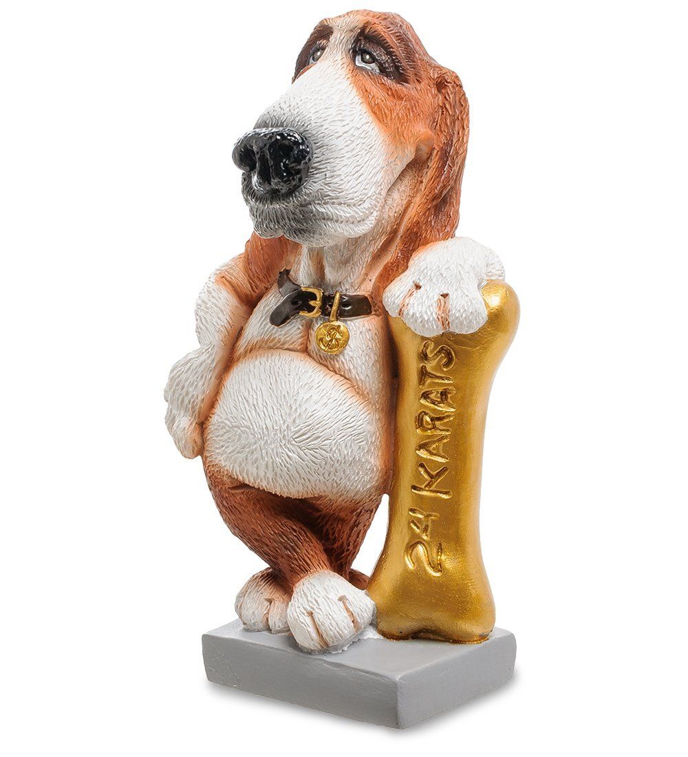 RV-903 Статуэтка Собака Бассет-хаунд «Жизнь удалась» (W.Stratford)