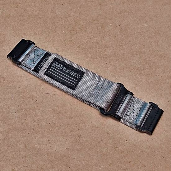 Нейлоновый ремешок Hemsut Rugged 26 мм для Garmin Fenix 7x 6x 5x, Tactix 7 Delta, Enduro 2, Instinct 2X быстросъемный (Серый)