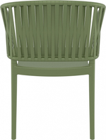 Кресло пластиковое с подушкой Siesta Contract Portofino, оливковый, бежевый