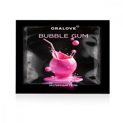 Съедобный интимный гель со вкусом Бабл Гам 4 г