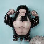 Шар (27''/69 см) Фигура, Горилла Джентльмен, Черный, 1 шт.