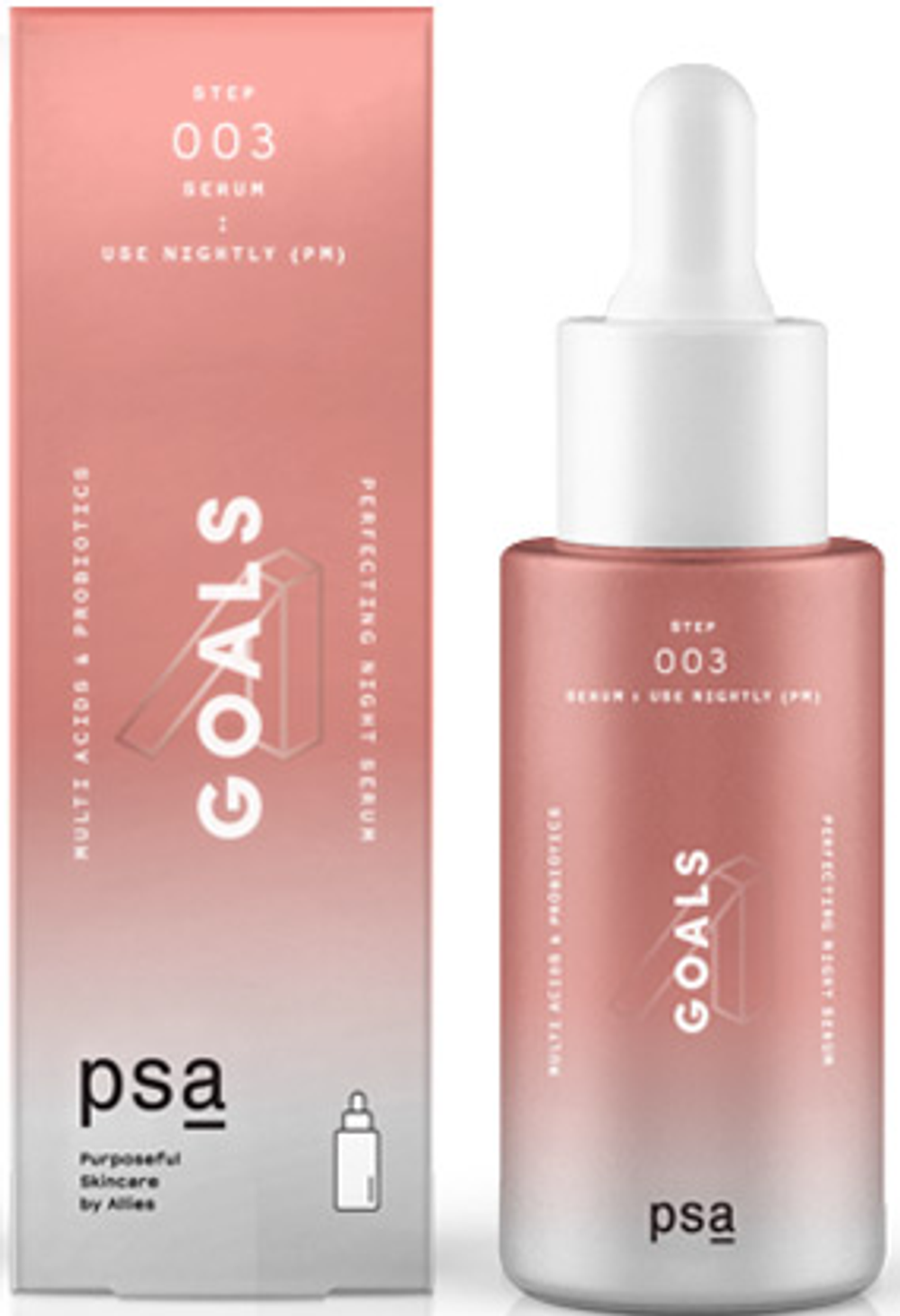 PSA Goals Multi Acids & Probiotics Perfecting Night Serum ночная сыворотка с пробиотиками 30мл