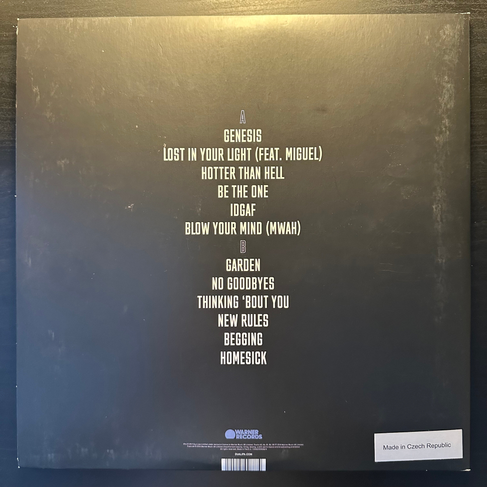 Dua Lipa - Dua Lipa (Чехия 2019г.)
