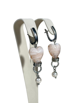 Комплект колье и серьги муранское стекло