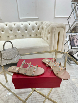 Valentino Rockstud Flat Slide Sandal (3 colors)