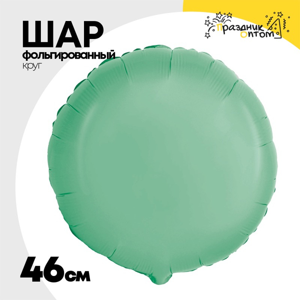 
          Шар фольгированный Круг 46 см (Мятный)