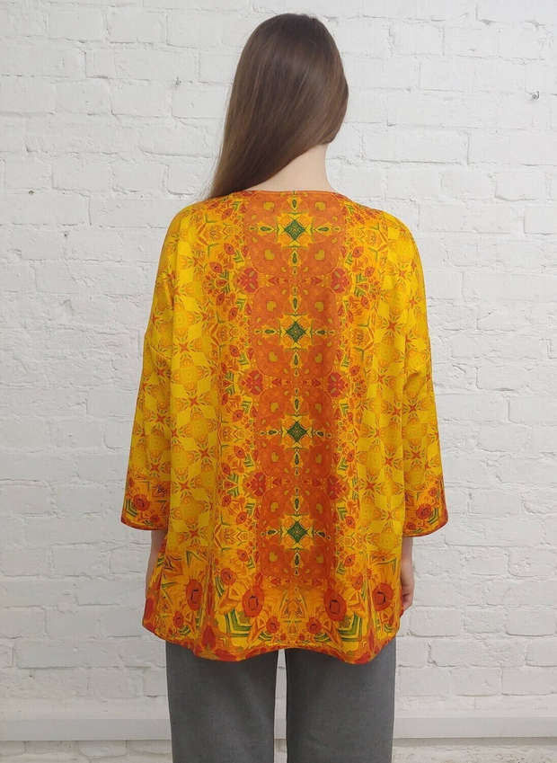 Туника "Подсолнухи", по мотивам картины Ван Гога "Ваза с 15 подсолнухами"
