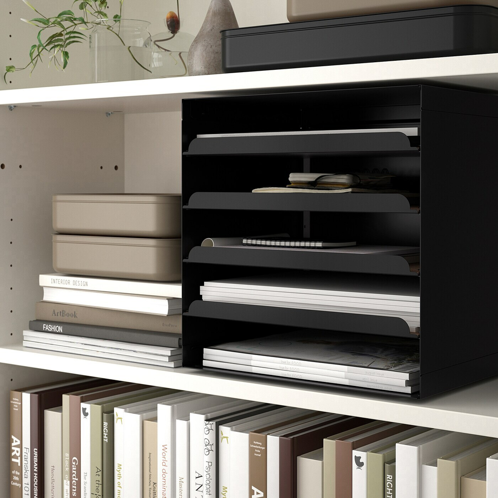 Лоток для писем IKEA HARVMATTA (ХАРВМАТТА), Антрацит, 32х25х32 см