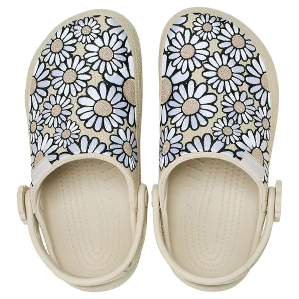 Crocs Classic Light Walk Daisy Clogs Women"s Beige