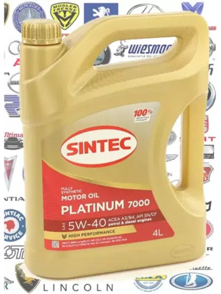 Синтек Platinum 7000 5W40 SN CF A3 B4 4л.
