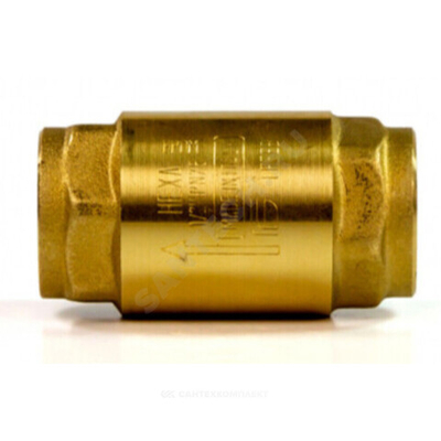 Клапан обратный латунь осевой NRV-R Ду 15 Ру25 Тмакс=110 оС ВР 1/2" Ридан 065B8324R