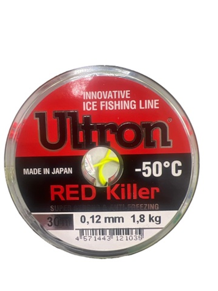 Леска ULTRON Red Killer 30м 0.10мм (-50С)