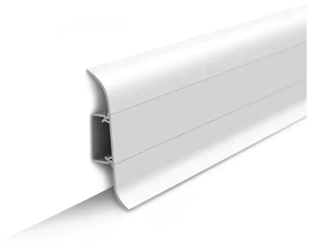 Плинтус ПВХ Идеал Классик 001 Белый 2200х70х22 мм