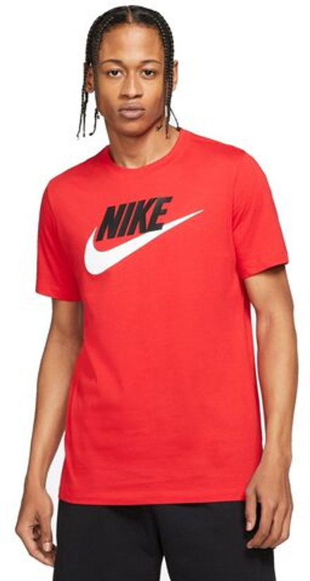 Мужская теннисная футболка Nike Sportswear T-Shirt Icon Futura - university red/black/white