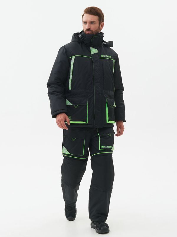 Костюм зимний Elbrus ткань Hit Membrane цвет Черный/Лайм