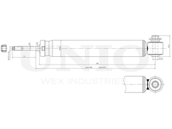 Амортизатор газовый задней подвески UNIO SAB-10690