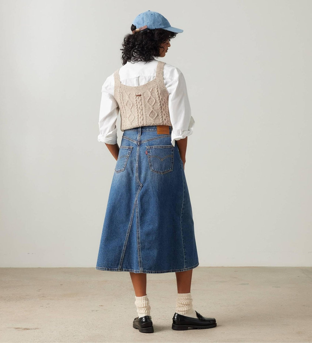 Юбка джинсовая женская LEVI'S HR A-LINE DECON SKIRT