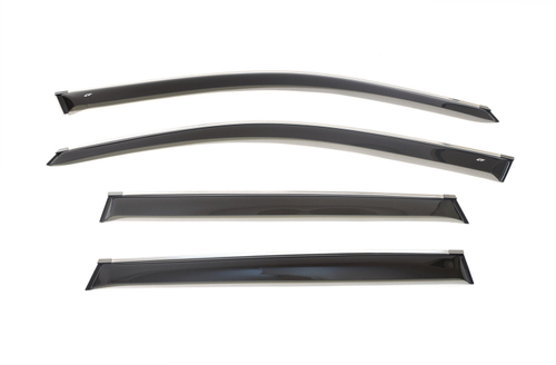 Дефлекторы боковых окон Cobra Tuning на Volkswagen Touareg 2 2010 хромированный молдинг арт.V23210CR