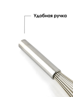 Венчик сталь нерж.; L=260/130мм; металлич., 16 спиц, CGPro