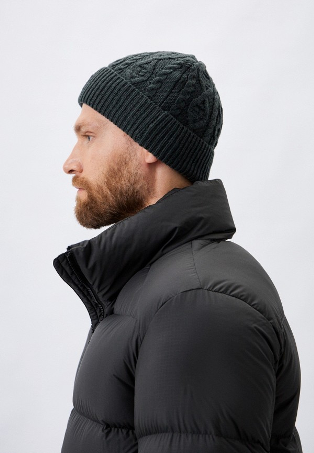 Шапка Parajumpers ARAN HAT 541 черный косы