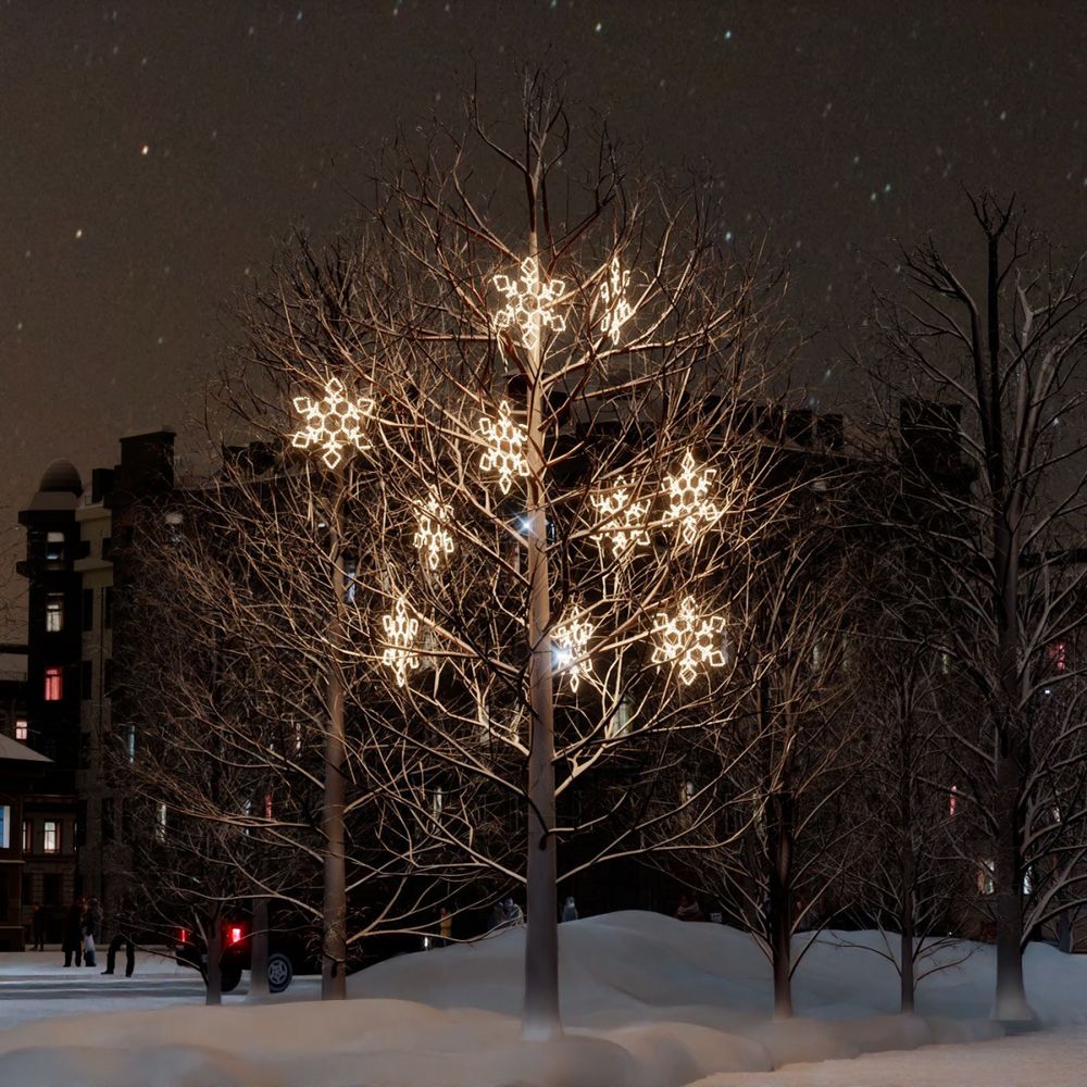 Уличная гирлянда "Снежинки"