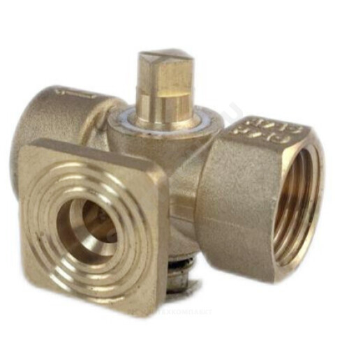 Кран для манометра 3-ходовой латунь 11б18бк(ф) Ду 15 Ру16 ВР G1/2"-М20х1,5 без рукоятки SantechSystems
