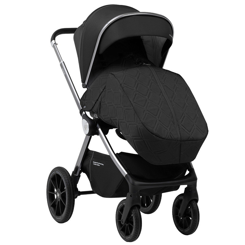 Детская коляска Sweet Baby Verde Silver 3 в 1 Black