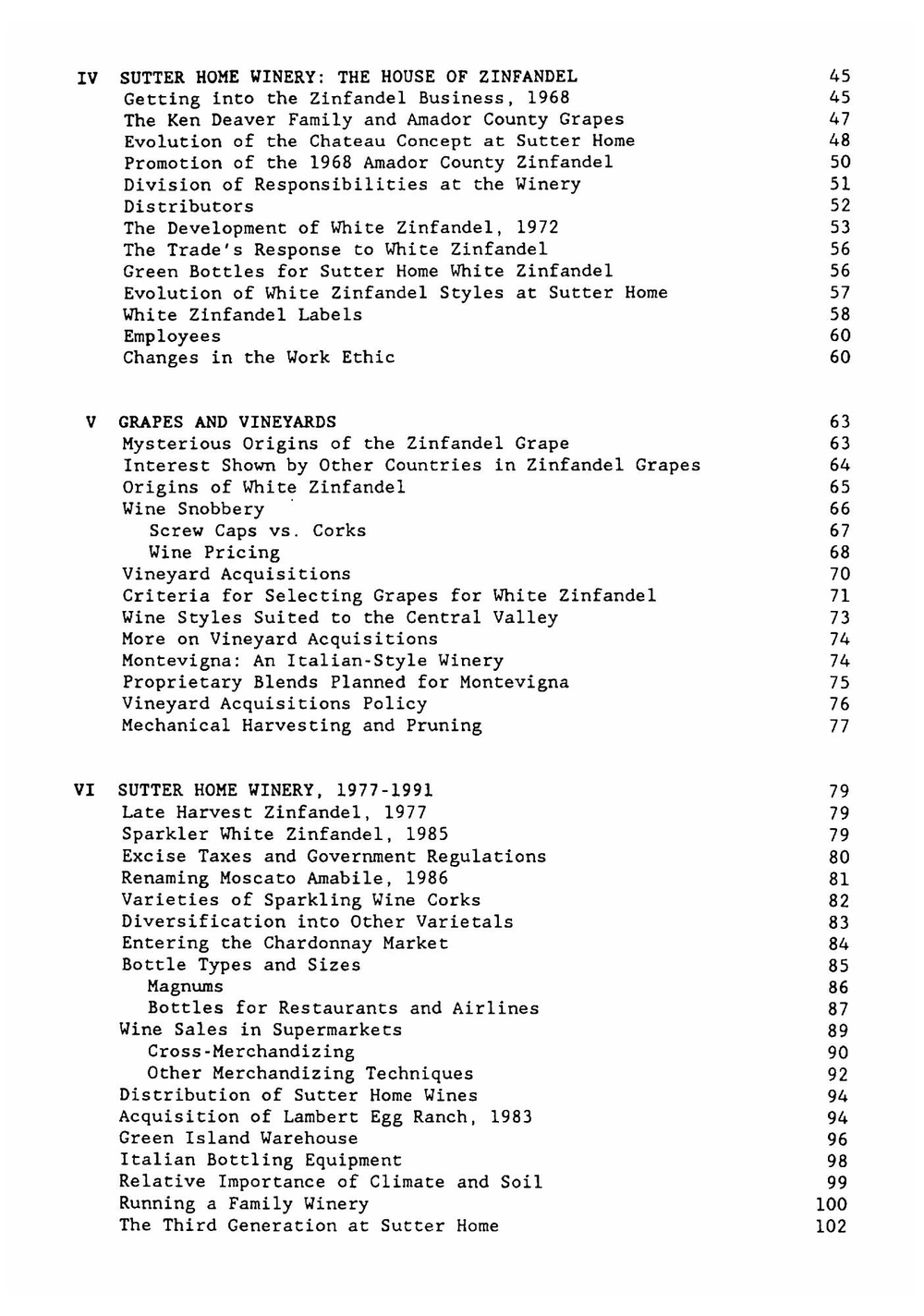 California Zinfandels, a success story. oral history transcript | Louis ive Trinchero