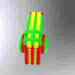 Надувная водная горка «Разноцветная», 12×5×7,5 м