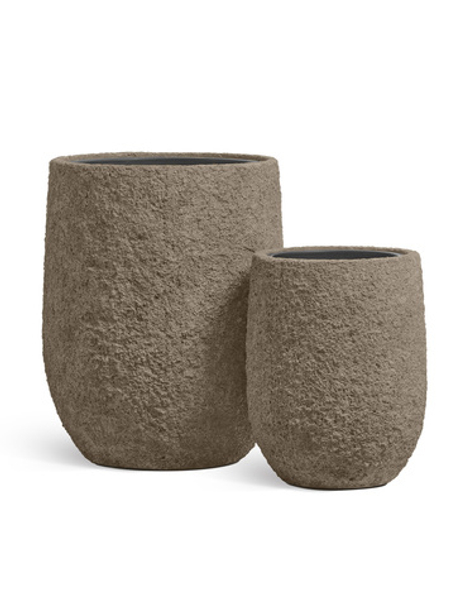 Кашпо TREEZ Effectory - Terra - Чаша middle - Серый беж