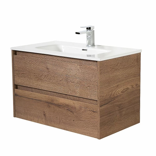 Тумба с раковиной BelBagno KRAFT 80 2C-SO/BB800ETL Rovere Tabacco