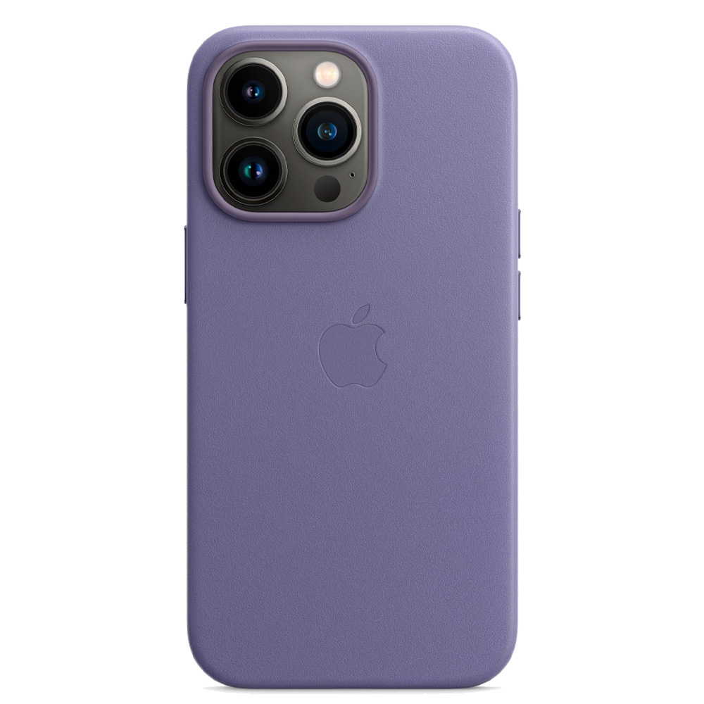 Кожаный чехол с поддержкой MagSafe Apple Leather Case для iPhone 13 Pro, Wisteria (Сиреневая глициния)