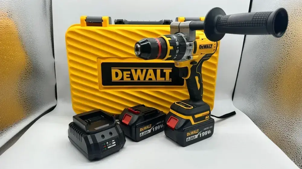 Шуруповерт ледобур бесщеточный Dewalt 21В + 2 АКБ + Кейс