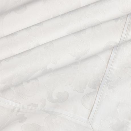 Постельное белье 2 спальное евро макси Сlaire&Caroll Frame белый жаккард