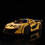 Деревянный конструктор Гоночный автомобиль (желтый) (EWA)