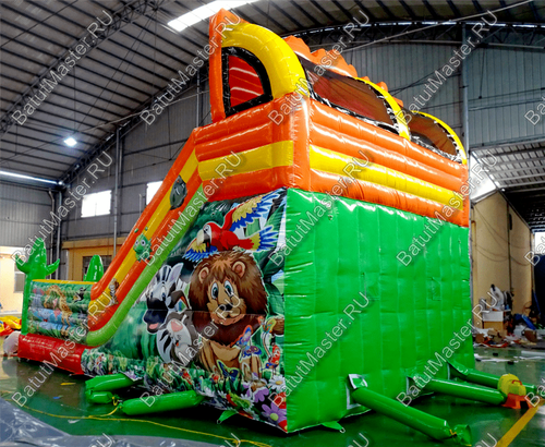 Детский надувной батут-горка "Зов тигра", 8*5*6 м