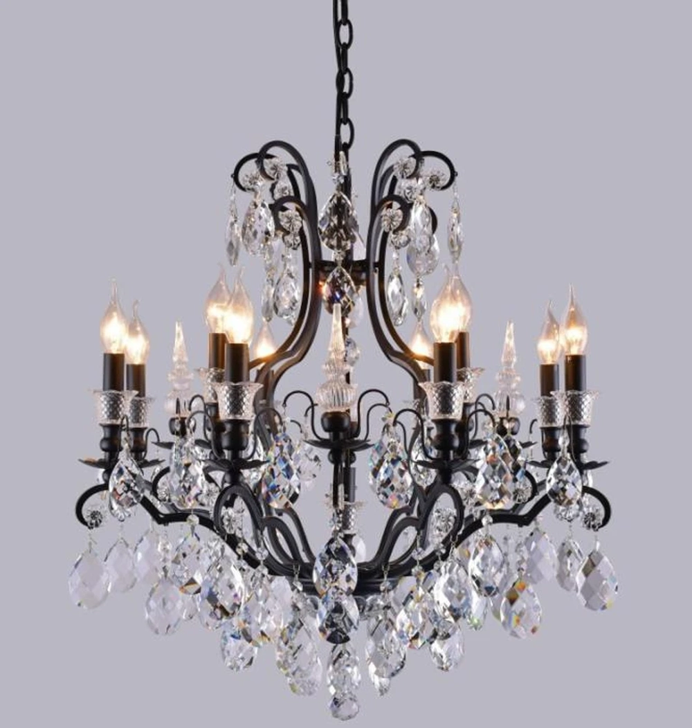 Подвесная люстра Crystal Lux MAGNIFICO MAGNIFICO SP13 BLACK/TRANSPARENT