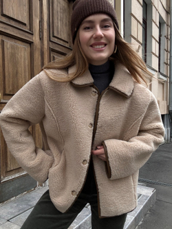 Дубленка Тэдди Элит бежевый