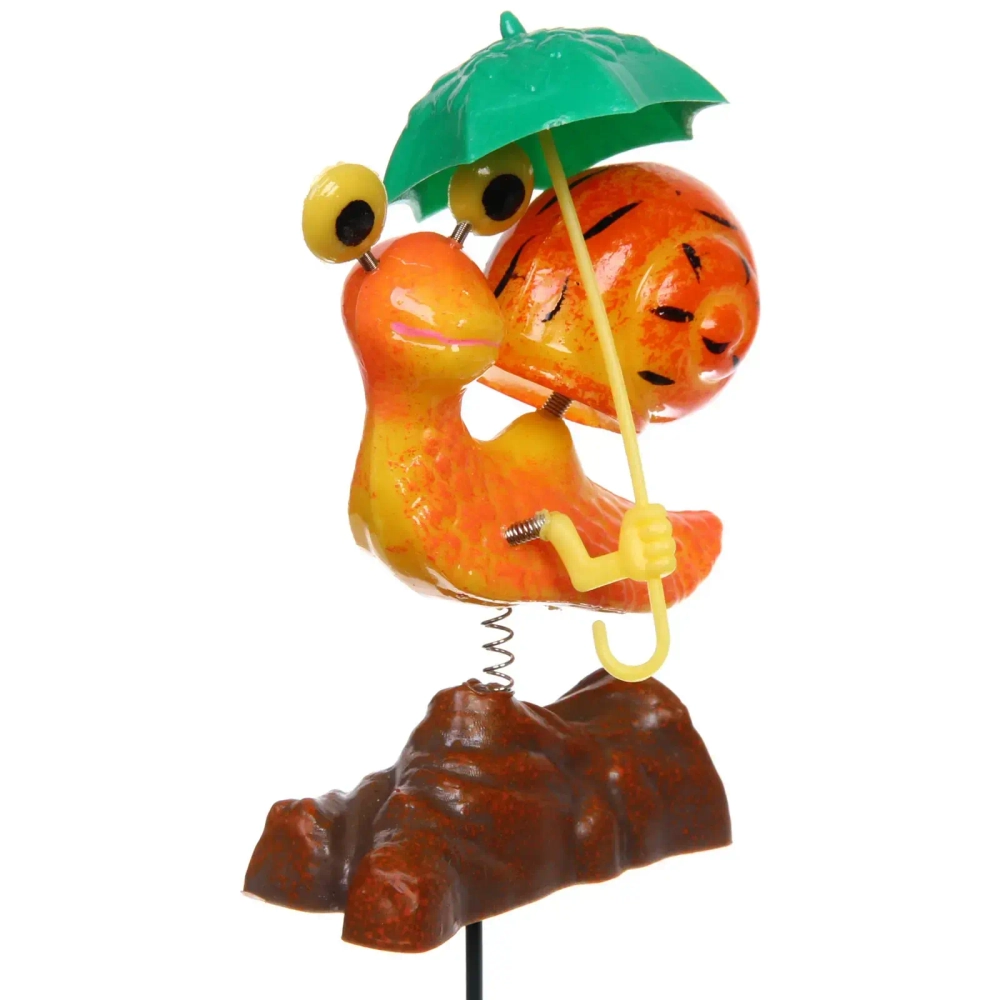 Фигура на спице «Улитка с зонтиком» 60 см (фигура 13*8 см), микс